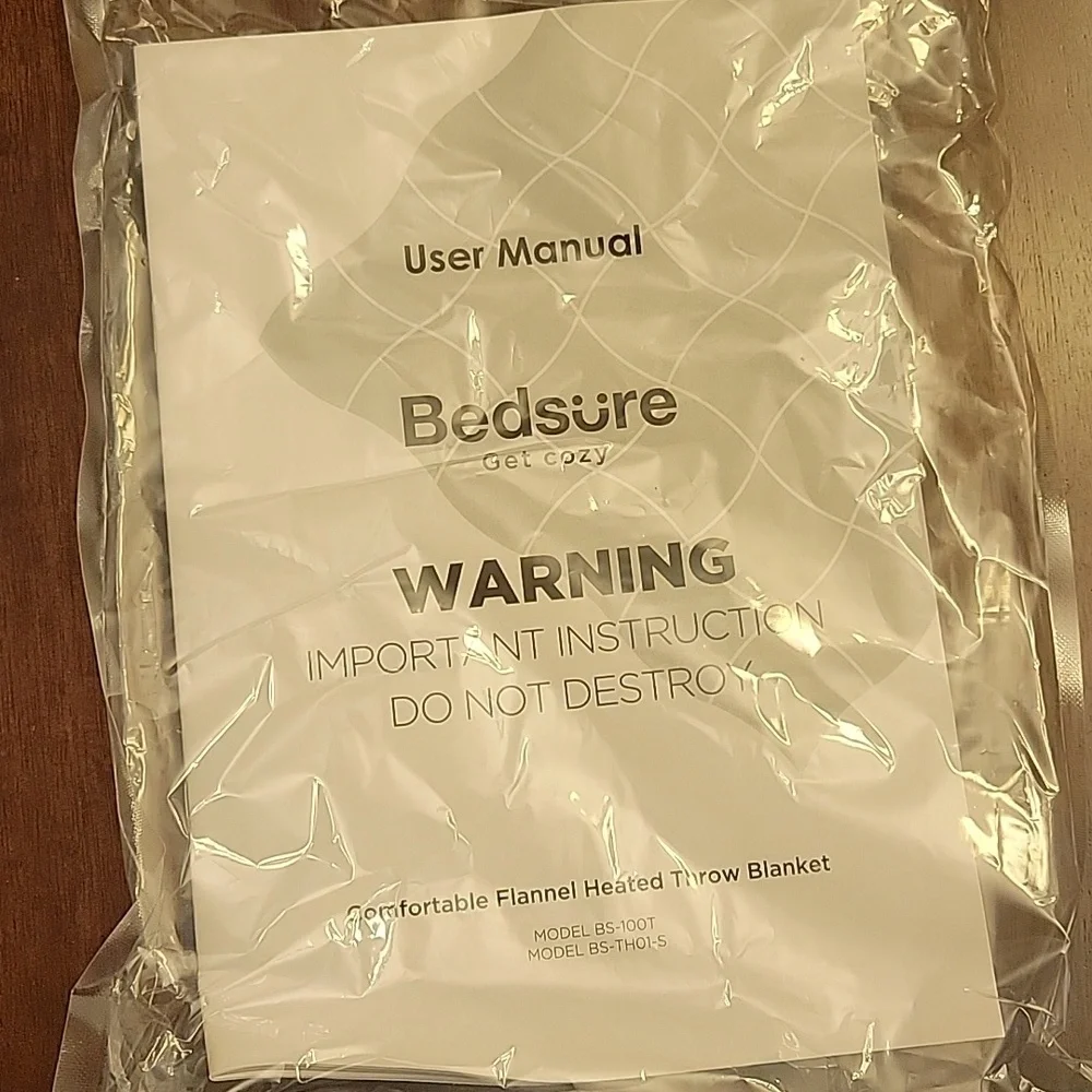 Black Heated Blanket New